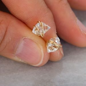 Earrings - Herkimer Diamond 14k Gold-filled Studs